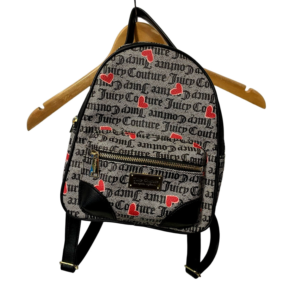 JUICY COUTURE Women's Backpack Small-Size Heart AOP RN# 108833